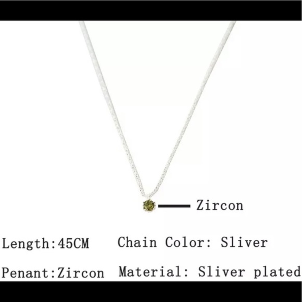 Simulated Emerald CZ Necklace – 14K Gold Plated 925 Silver, Dainty Round Pendant - Picture 11 of 11